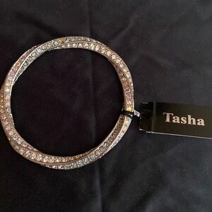 Tasha rhinestone bangle bracelet 7 inch